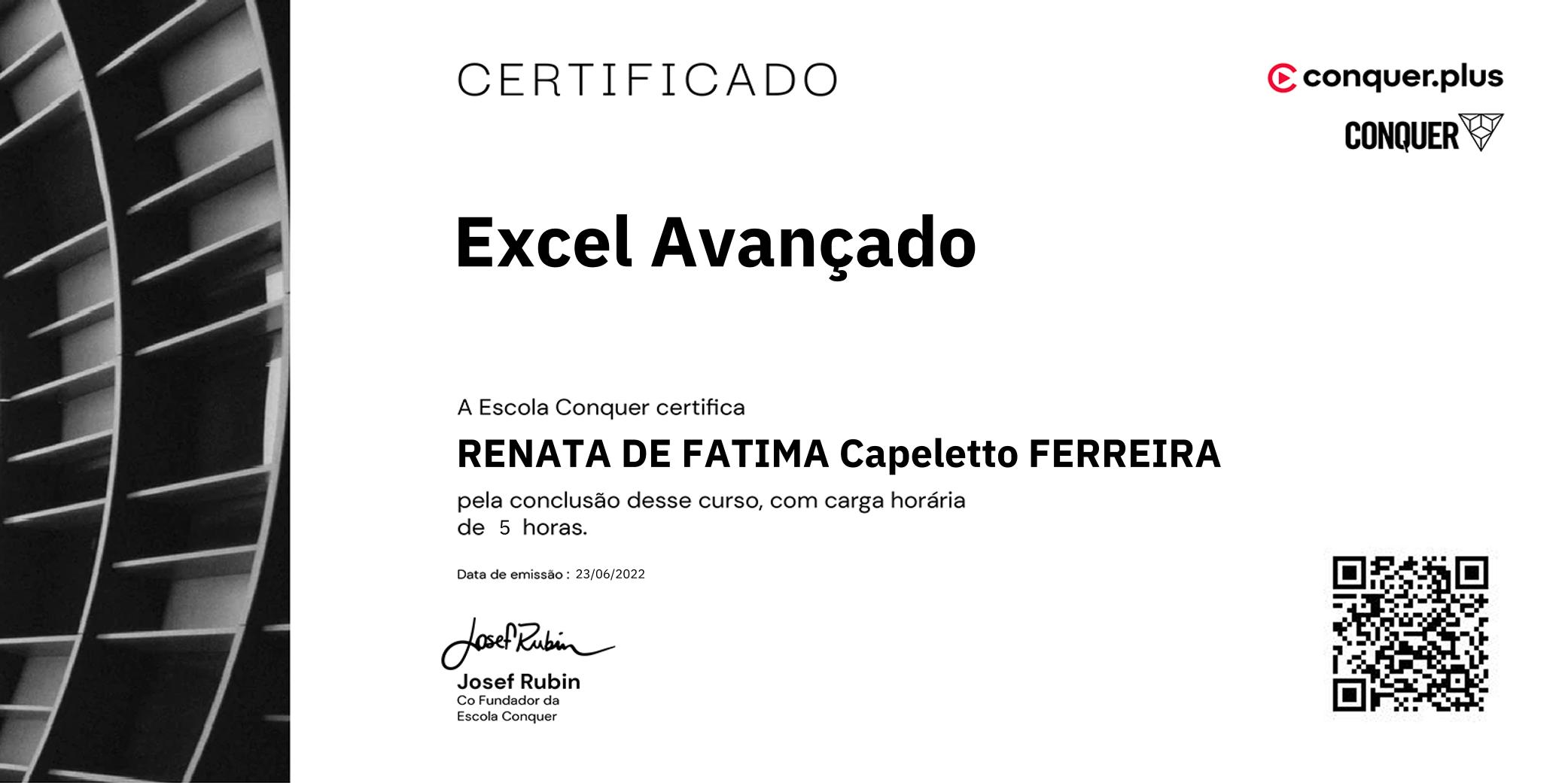 Certificado de Excel Avançado